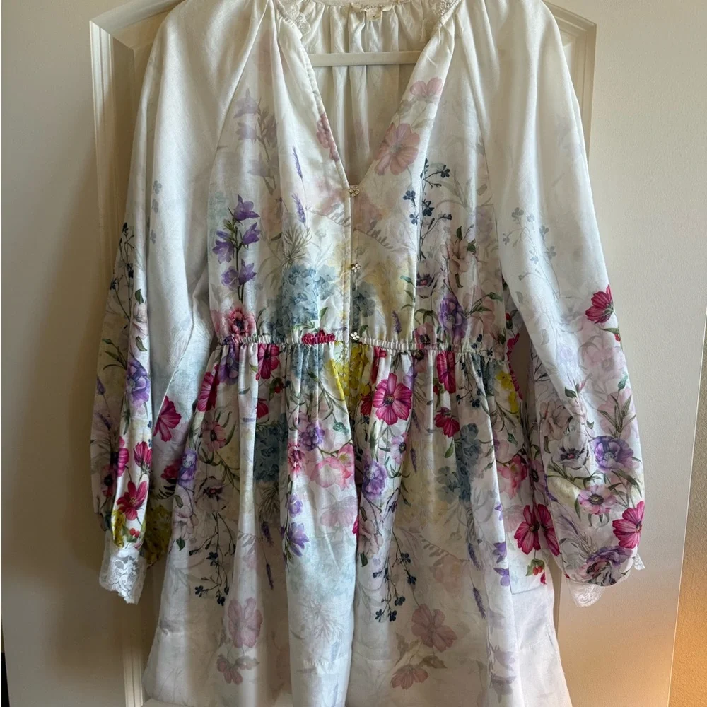 Anthropologie Let Me Be Floral Dress - M - Picture 4 of 5